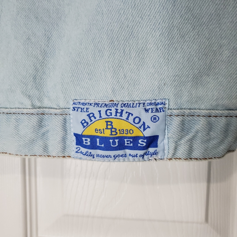Vintage Brighton Blues Lightwash Denim Trucker Jacket - Picture 6 of 7